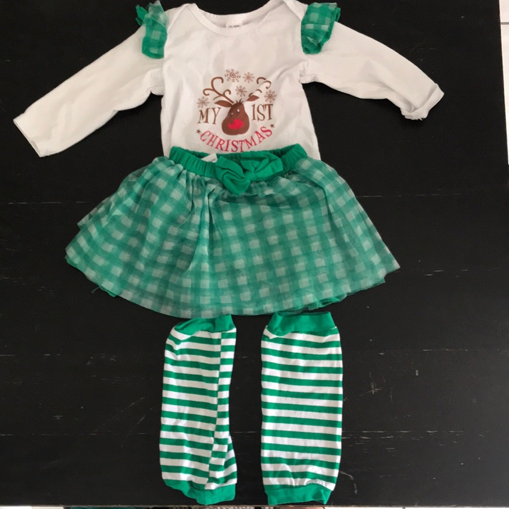 Baby 12-18 month first Christmas outfit